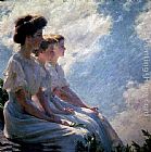 Charles Courtney Curran On the Heights painting